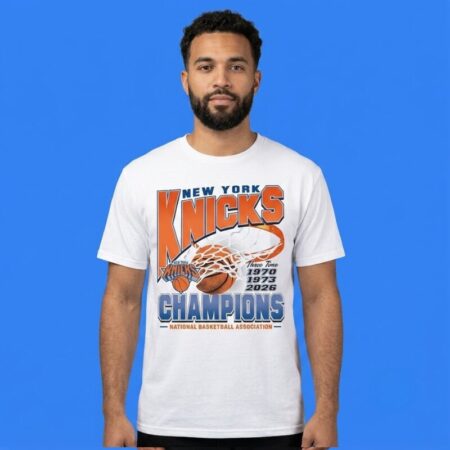 New York Knicks Three Time Champions V-Neck Shirt
