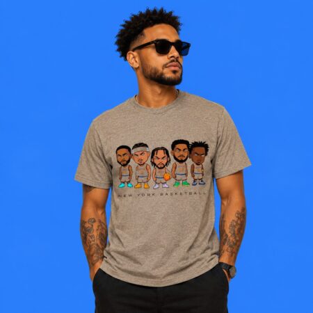 New York Knicks team chibi cartoon shirt graphic