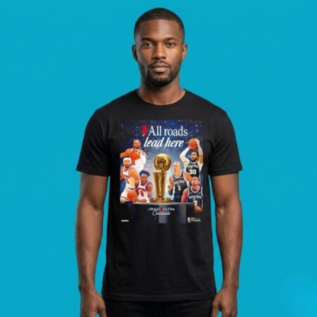 New York Knicks vs San Antonio Spurs All Roads Lead Here Shirt