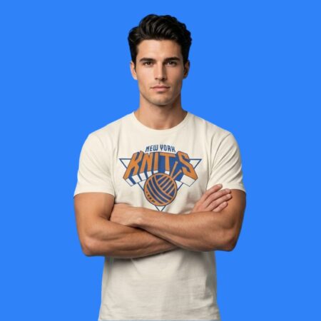 New York Knits NY Knicks Parody Winter Pattern Logo Shirt