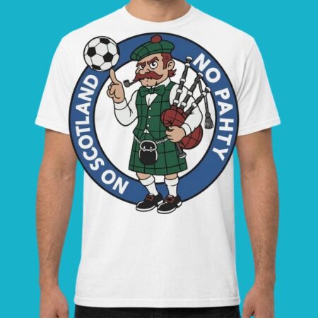 No Pahty No Scotland Soccer Bagpipes Cartoon Shirt