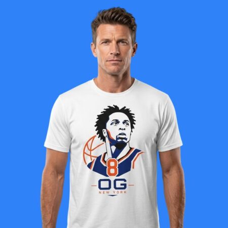 OG Anunoby 8 New York Knicks Basketball Vintage Graphic Tee