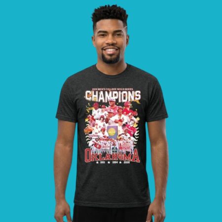 Oklahoma Sooners 3-Time MCWS National Champions Mascot Shirt