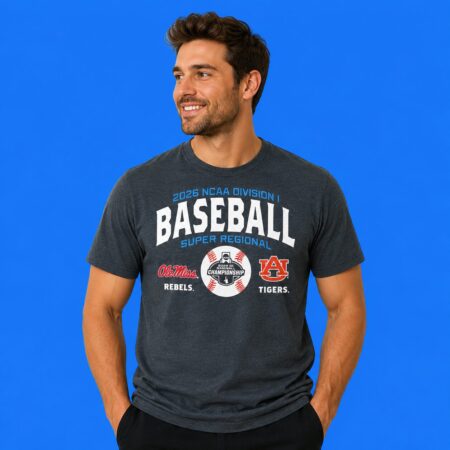 Ole Miss Rebels vs Auburn Tigers 2026 Baseball Super Regional T-Shirt