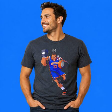 Patrick Ewing 32 New York Knicks Dragon Ball Z Anime Tee