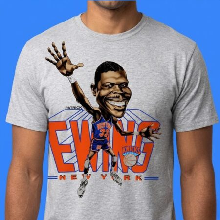 Patrick Ewing New York Knicks Illustration Signature Graphic Tee