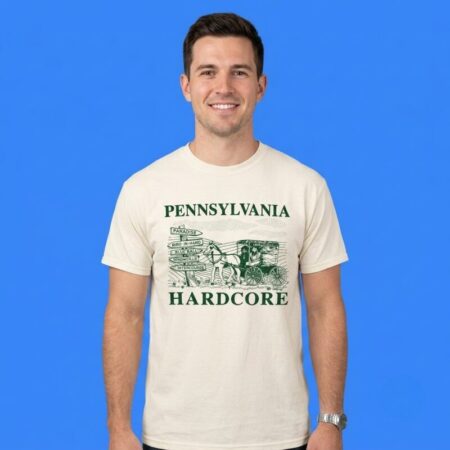 Pennsylvania Hardcore Music Scene Vintage Style Cotton Tee