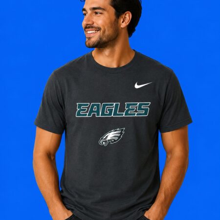 Philadelphia Eagles Skeleton Blue Collar Proud Mechanic 2-Sided T-Shirt
