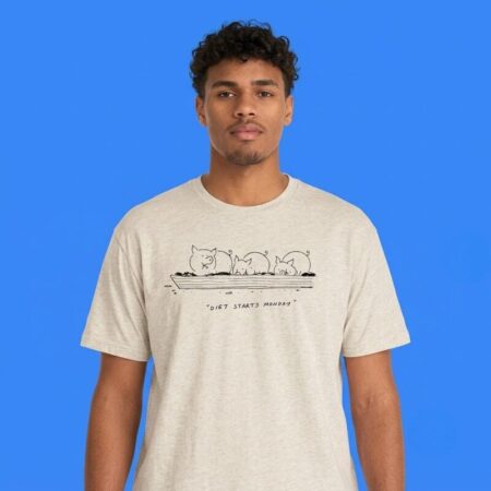 Pig Eat Diet Starts Monday Funny T-Shirt