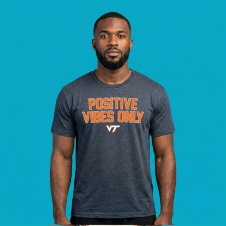 Positive Vibes Only Virginia Tech Hokies Logo Shirt