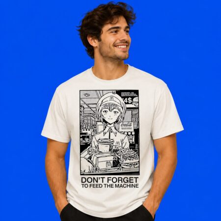 Rei Ayanami Don't Forget To Feed The Machine Graphic Tee