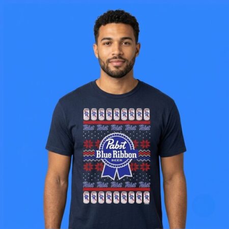 Reinbeer Pabst Blue Ribbon Christmas sweater top