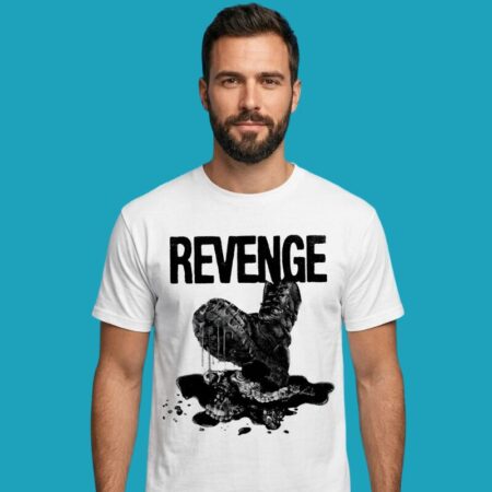 Revenge Boot Stomping Skull Streetwear T-Shirt