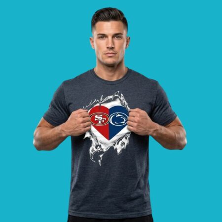 SF 49ers Penn State Scratch Logo Tee