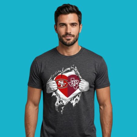 SF 49ers Texas AM Scratch Logo Tee