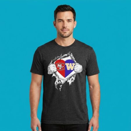 SF 49ers Washington Huskies Scratch Tee
