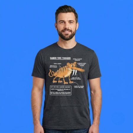Saber Tife Tooger Pleasant Demeanor Fierce Stripes Magic Tee