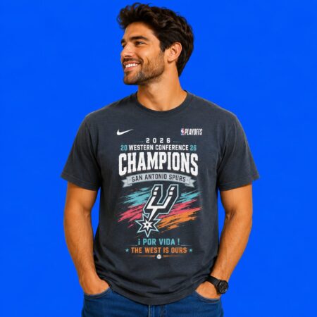 San Antonio Spurs '26 Western Conference Champions Por Vida T-Shirt