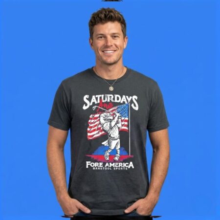 Saturdays Are Fore America Mascot Golf Style Graphic Shirt