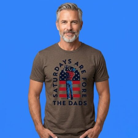 Saturdays Are Fore The Dads America Golf Back Print Shirt