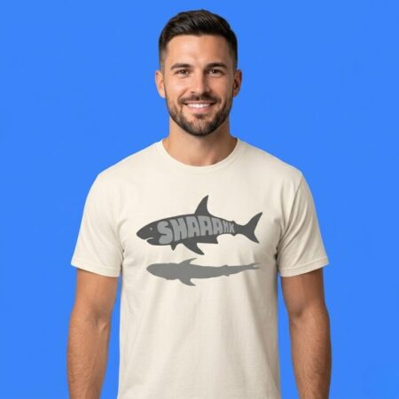 Shaaahk Classic Shirt Retro Style Shark Graphic Tank Top & Tees