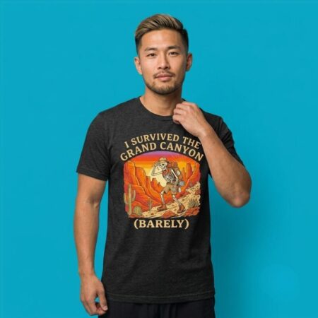 Skeleton Hiking Grand Canyon Survival Tee