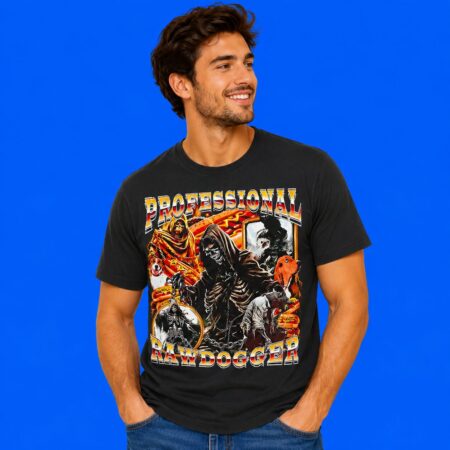 Skeleton and Werewolf Professional Rawdogger Shirt