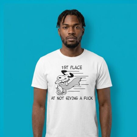 Snoopy 1st Place At Not Giving A Fuck Marathon Cartoon Shirt