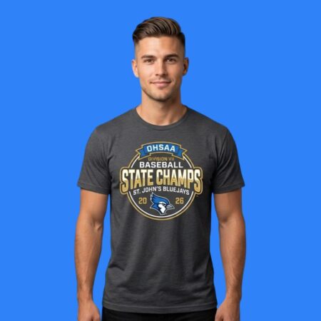 St John's Bluejays 2026 OHSAA Baseball Champions Shirt
