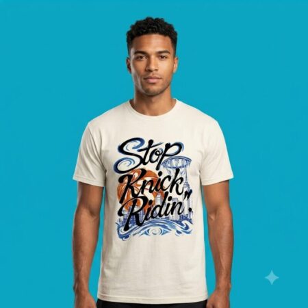Stop Knick Ridin NYC Skyline Graphic Tee
