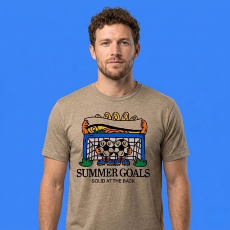 Summer Goals Solid At The Back Soccer Fan Graphic Shirt