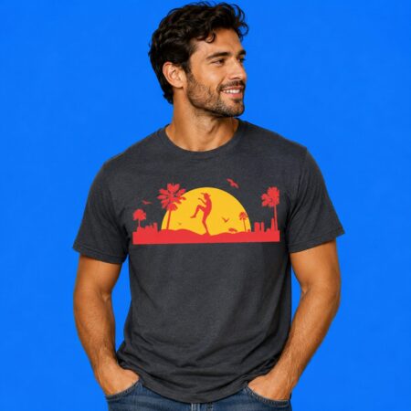 Sunset Crane Club Minimalist Aesthetic Shirt
