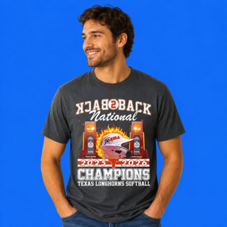 Texas Longhorn Softball Back-to-Back 2025-2026 National Champions T-Shirt