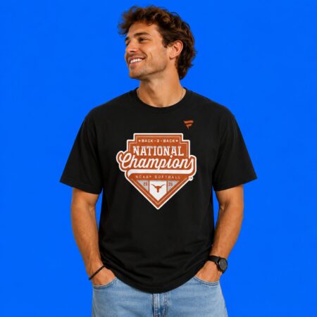 Texas Longhorns 2026 NCAA Softball WCWS Back-to-Back National Champions T-Shirt