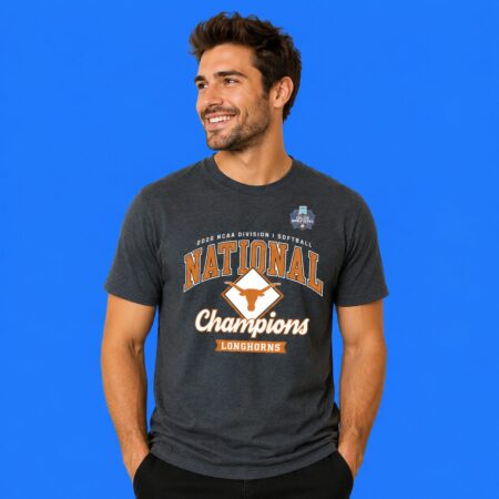 Texas Softball Back-to-Back 2026 National Champions Hook Em 2-Sided T-Shirt