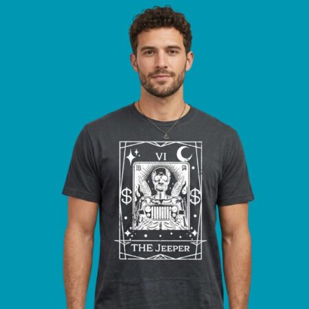 The Jeeper Tarot Card Skeleton Jeep Off-Road T-Shirt