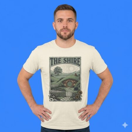 The Shire Hobbit Hole Illustration Fantasy Book Lover Shirt