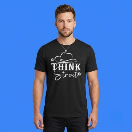 Think Strait The Hat Graphic T-Shirt
