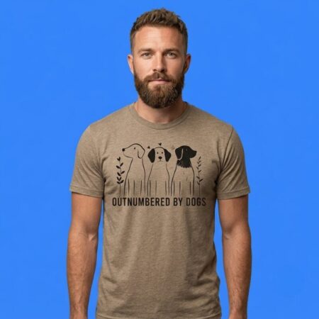 Three Dog Outnumbered By Dogs Cute Animal Lover Graphic Tee