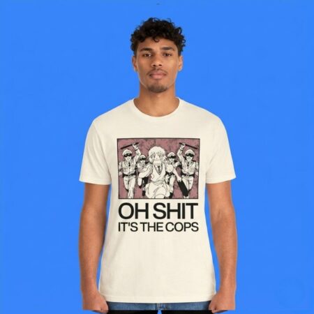 Tony Takezaki Oh Shit It’s The Cops Funny Manga Graphic Tee