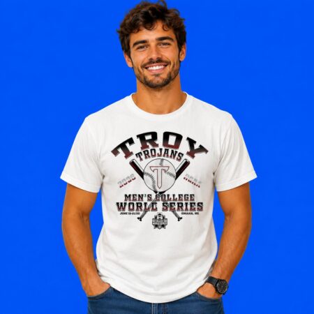 Troy Trojans Baseball Men's College World Series NCAA Tee