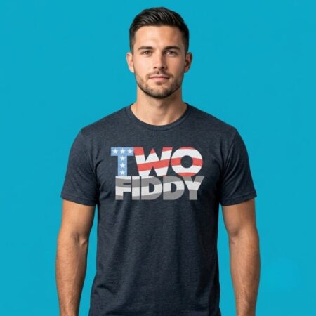 Two Fiddy American Flag Wave Shirt