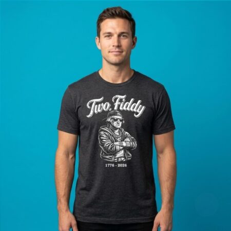 Two Fiddy George Washington 4th July Tee