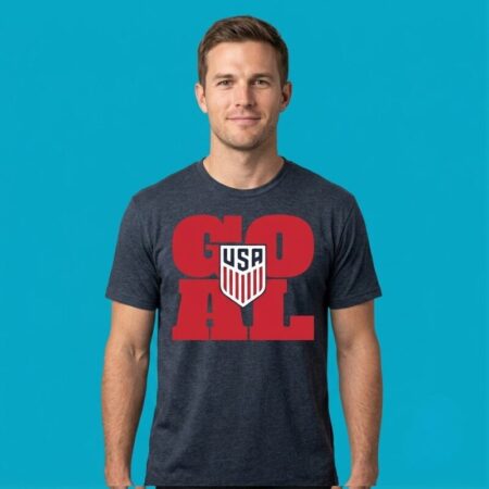 U S Soccer Goal Logo Performance Tee