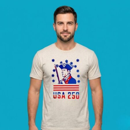 USA 250th Anniversary Patriotic Minuteman Eagle Shirt