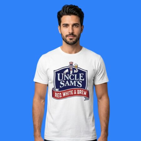 Uncle Sam's Red White And Brew Logo Shirt