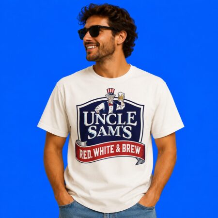 Uncle Sam's Red White and Brew Logo shirt style