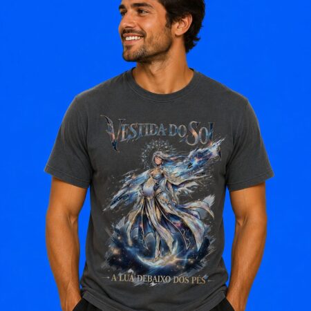 Vestida do Sol a Lua Debaixo dos Pes Spiritual Graphic Tee