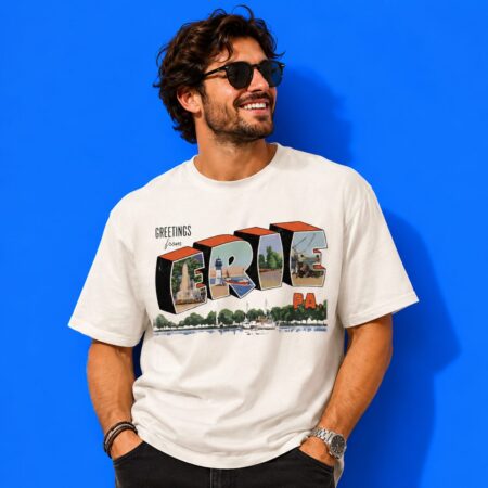 Vintage Greetings from Erie, Pennsylvania Graphic Tee