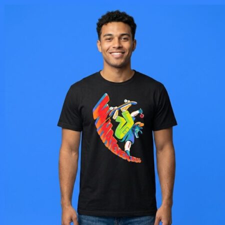 Whatever Dog Skateboarding Cartoon Shirt Edgy Y2K Aesthetic Graphic Tee